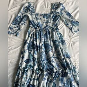Zara Blue Floral Maxi
